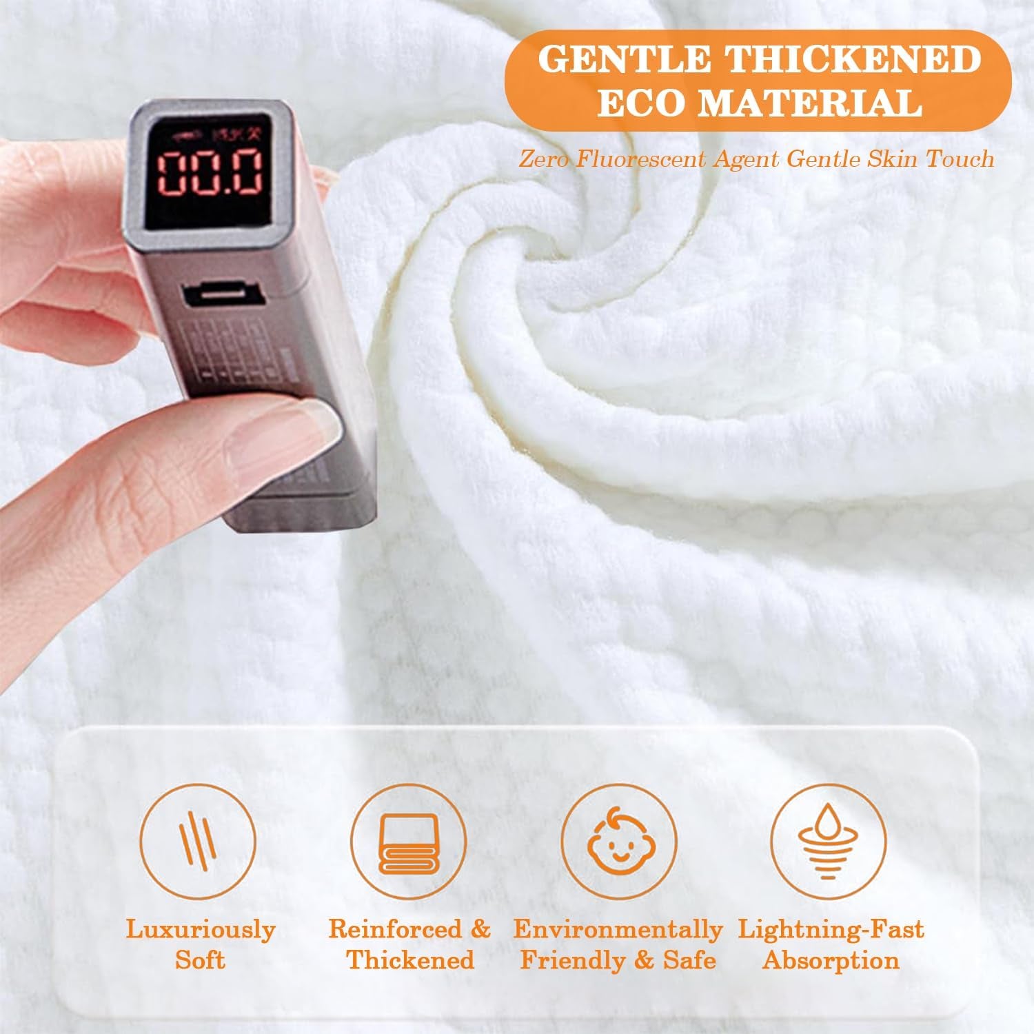 14PCS Disposable Compressed Towels - 100% Cotton Disposable Towels, Super Absorbent & Quick-Drying Compressed Towels for Travel, Camping, Daily Use